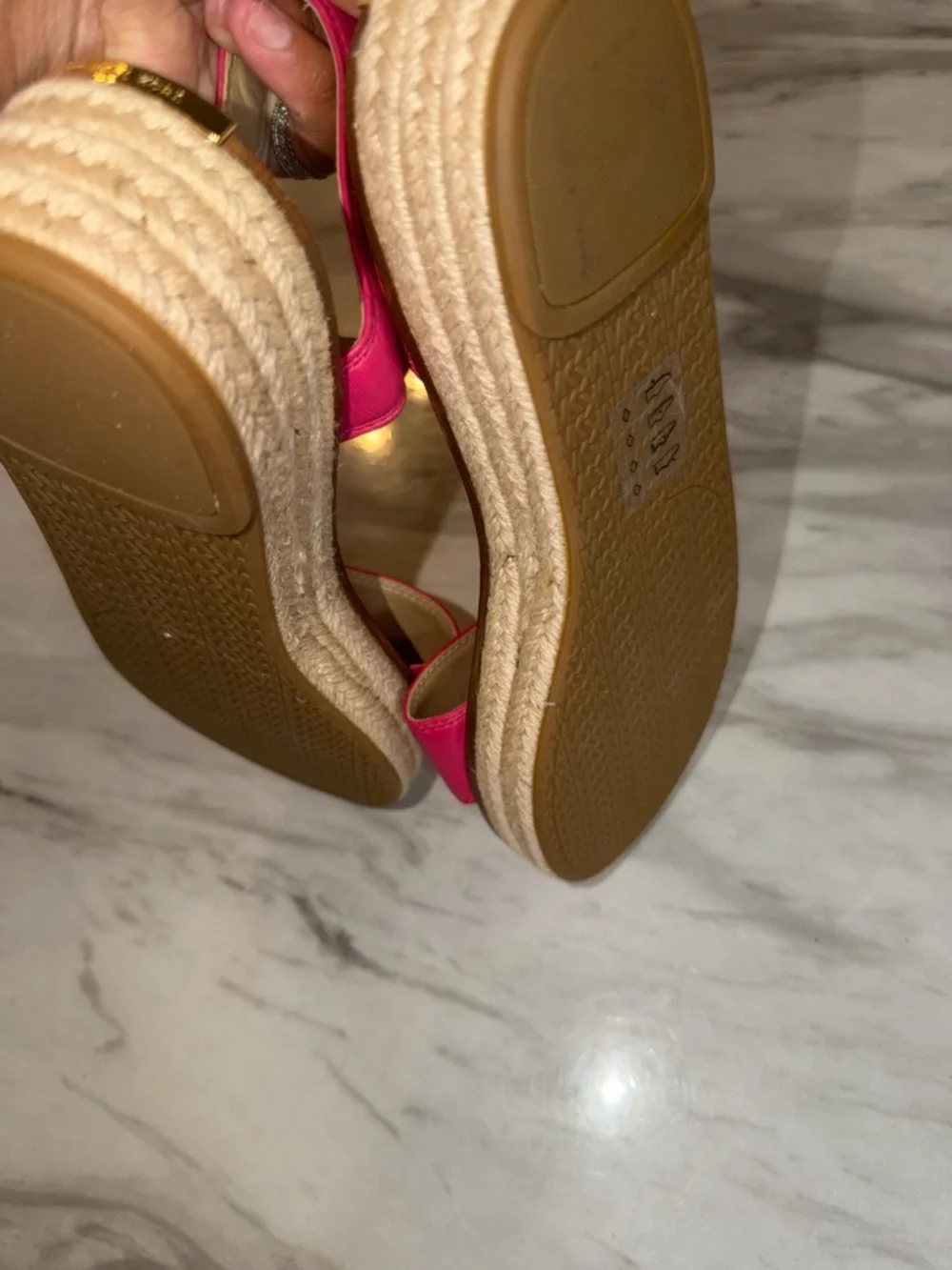 Michael Kors Women’s Richie Platform Pink Fuschia Espadrille Sandal 8 *READ - Picture 6 of 10